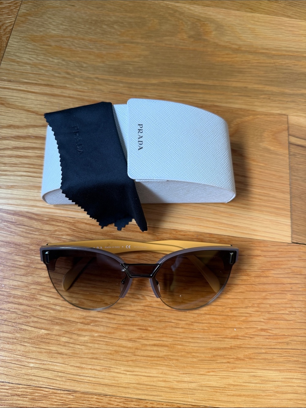 Prada Brown Gradient Cat-Eye Sunglasses